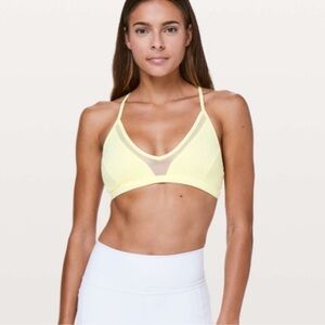 Lululemon State of Flow Bra in Lemon Ice size 6